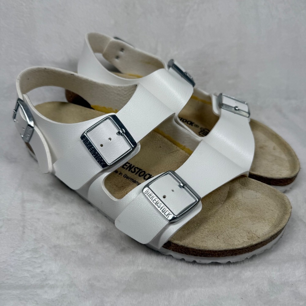 Birkenstock Milano White Birko-Flor Sandals Mens 8 Womens 10 EU 41 Comfort Shoes
